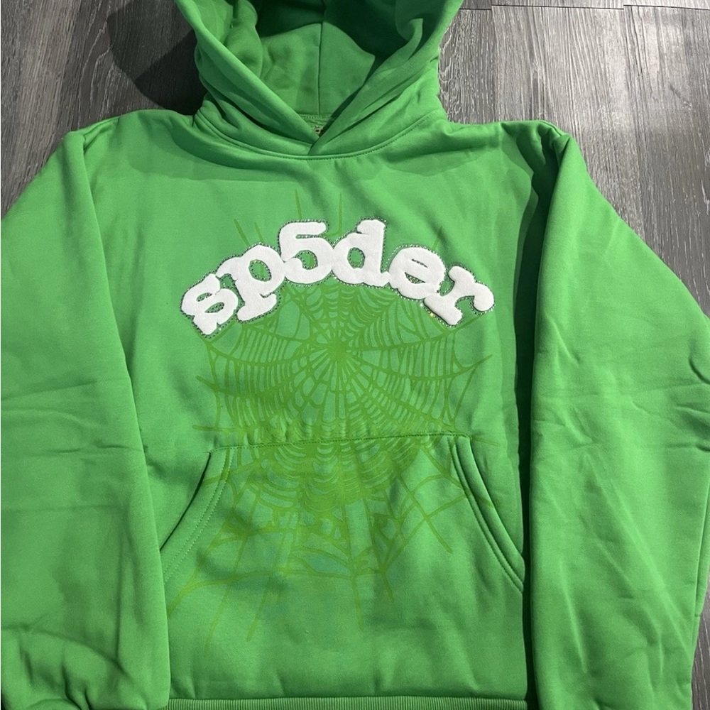 Sp5der OG Web Hoodie Slime Green - Medium - Brand New - Authentic✅